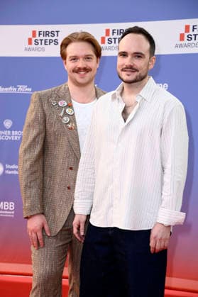 Samuel N. Schwarz and Valentin Wanker at the 27th First Steps Awards ceremony in 2026 at the Theater des Westens in Berlin, October 5, 2026 Foto:xN.xKubelkax xFuturexImagex first_steps_6013