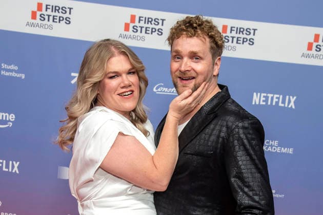 Gisa Flake and Knud Riepen at the First Steps Awards ceremony at the Theater des Westens on October 5, 2026, in Berlin Gisa Flake and Knud Riepen attend the First Steps Awards at the Theater des Westens on October 5, 2026 in Berlin, Germany First Steps Awards in Berlin