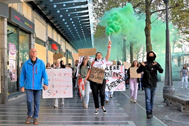 Student protest in Liege on 06 10 2026 LIEGE, BELGIUM - OCTOBER 06 : Students protest against the ministerial reform on September on October 6, 2026 in Liege, Belgium, 06 10 2026 ( Liege Belgium  Copyright: xSesx