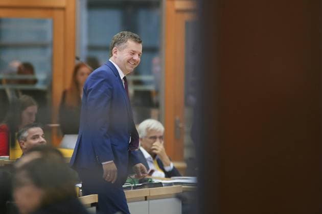 Magdeburg, Saxony-Anhalt, Germany, October 6, 2026: Constituent session of the state parliament; Minister President Sven Schulze (CDU) during the election of the state parliament president Copyright: xdtsxNachrichtenagenturx dts_137248