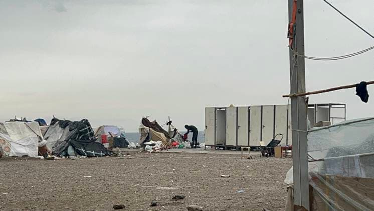 Migrants Camp on the Guano Esplanade in Ceuta, Awaiting Transfer Several migrants await transfer on the Guano Esplanade, October 6, 2026, in Ceuta, Spain. Following the eviction from El Trampolín, some migrants have begun camping on the Guano esplanade, where they await transfer to reception centers. OCTOBER 6, 2026. Gabriela Sardá Nún. Ceuta, Spain. Copyright: xGabrielaxSardaxNunezx 7824234