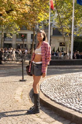 Cindy Bruna at the Miu Miu Women’s Ready-to-Wear Spring Summer 2027 fashion show during Paris Fashion Week (PFW) on October 4, 2026. Florian Lavielle, Bestimage. Miu Miu Women’s’s Ready-to-Wear Collection Spring Summer 2027 at Paris Fashion Week (PFW) on October 4, 2026, Paris, France  Copyright: xFlorianxLaviellex xBestimagexFlorianxLaviellex xBestimagex