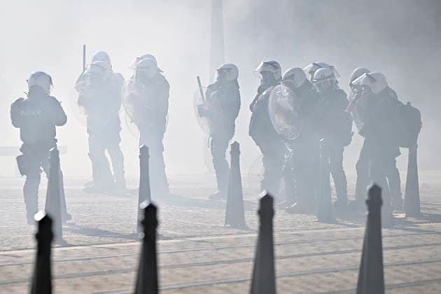 Student protest in Liege on 06 10 2026 LIEGE, BELGIUM - OCTOBER 06 : Students protest against the ministerial reform on September on October 6, 2026 in Liege, Belgium, 06 10 2026 ( Liege Belgium Copyright: xSesx