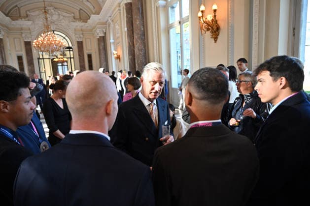 King Philippe and Queen Mathilde of Belgium receive athletes at Laeken Castle BRUSSELS, BELGIUM - OCTOBER 06: King Philippe of Belgium speaks with athletes during a reception honoring Belgian athletes who have achieved significant sporting success over the past two years at the Royal Castle of Laeken in Brussels, Belgium, on October 06, 2026. Dursun Aydemir Anadolu Brussels Belgium. Editorial use only. Please get in touch for any other usage. Copyright: x2026xAnadoluxDursunxAydemirx