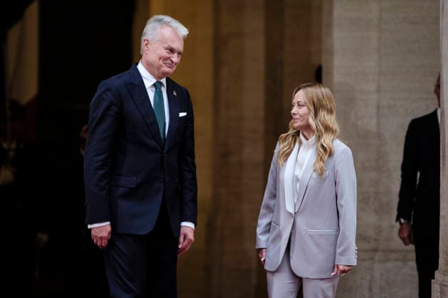 Lithuanian President Gitanas NausÄ—da Visits Italy Italian Prime Minister Giorgia Meloni meets with President of the Republic of Lithuania Gitanas NausÄ—da at Palazzo Chigi during his official institutional visit to Italy. Rome, Italy, October 6, 2026. Rome Italy Copyright: xAndreaxCalandrax