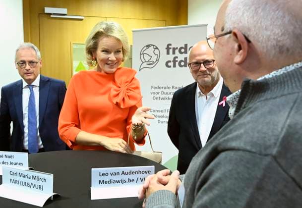 Queen Mathilde attends the conference « AI in balance » BRUSSELS, BELGIUM - OCTOBER 06 : Jean-Luc Crucke (Minister for Mobility, Climate and Environmental Transition (Les Engages)) & Queen Mathilde are attending the closing ceremony of the conference AI in balance Artificial Intelligence, Society and Sustainable Development , organised by the Federal Council for Sustainable Development (CFDD). Following the conference, the Queen will speak with a group of young people about how they use AI in their work to promote sustainable development. This activity forms part of the Queen s role as Advocate for the United Nations Sustainable Development Goals and Honorary President of the CFDD on October 6, 2026 in Brussels, Belgium, 06 10 2026 Brus  Copyright: xDidierxLebrunx
