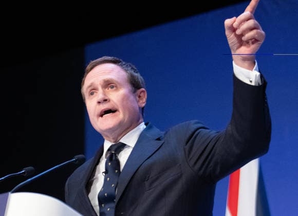 October 6, 2026, Birmingham, United Kingdom: Tom Tugendhat MBE Shadow Foreign Secretary addresses audience. The session Defending Britain in a More Dangerous World took place on the main stage at the Conservative Party Conference at the ICC Birmingham. It featured key shadow cabinet figures including Tom Tugendhat, Helen Whately , James Cartlidge, and Alex Burghart , as well as a performance by St Mary s Ukrainian School choir. They were also joined by Yehor Cherniev, Ukrainian MP and Professor Niall Ferguson Birmingham United Kingdom  - ZUMAs197 20261006_aaa_s197_098 Copyright: xGaryxRobertsx