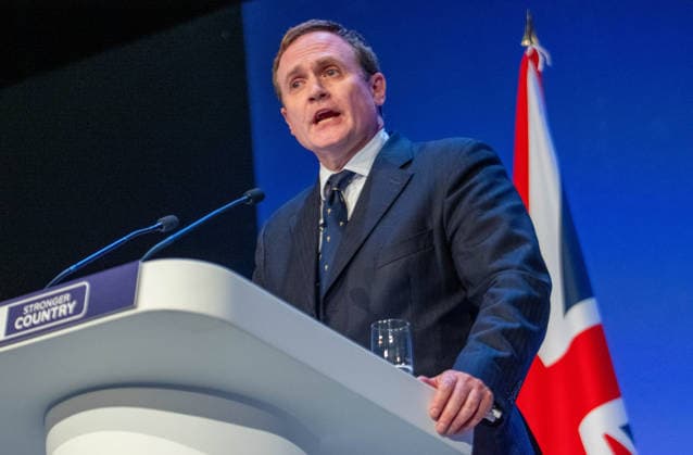 October 6, 2026, Birmingham, United Kingdom: Tom Tugendhat MBE Shadow Foreign Secretary addresses audience. The session Defending Britain in a More Dangerous World took place on the main stage at the Conservative Party Conference at the ICC Birmingham. It featured key shadow cabinet figures including Tom Tugendhat, Helen Whately , James Cartlidge, and Alex Burghart , as well as a performance by St Mary s Ukrainian School choir. They were also joined by Yehor Cherniev, Ukrainian MP and Professor Niall Ferguson Birmingham United Kingdom - ZUMAs197 20261006_aaa_s197_105 Copyright: xGaryxRobertsx
