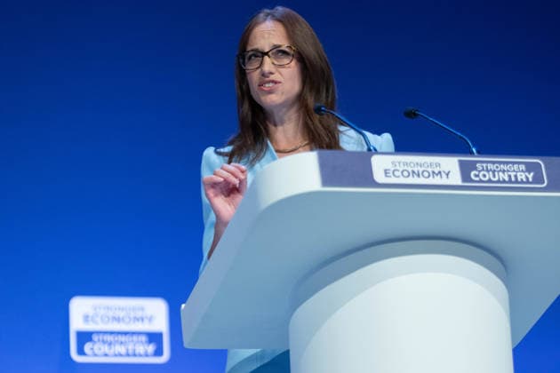 October 6, 2026, Birmingham, United Kingdom: Helen Whately Shadow Secretary of State for Work and Pensions of the United Kingdom addresses the audience. The session Defending Britain in a More Dangerous World took place on the main stage at the Conservative Party Conference at the ICC Birmingham. It featured key shadow cabinet figures including Tom Tugendhat, Helen Whately , James Cartlidge, and Alex Burghart , as well as a performance by St Mary s Ukrainian School choir. They were also joined by Yehor Cherniev, Ukrainian MP and Professor Niall Ferguson Birmingham United Kingdom - ZUMAs197 20261006_aaa_s197_111 Copyright: xGaryxRobertsx