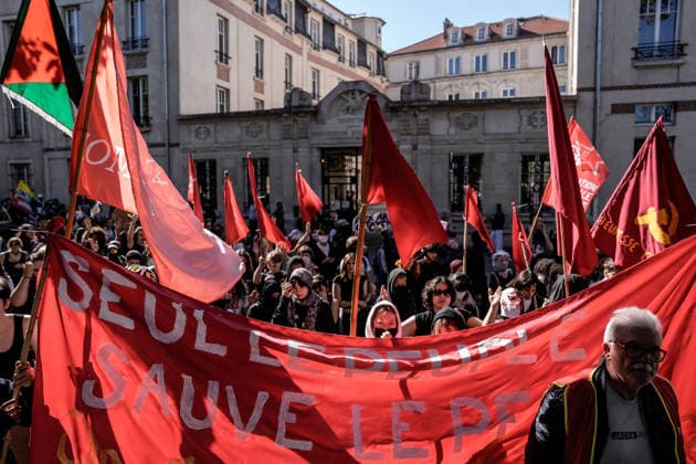 Protest against eduction conditions in France NANCY, FRANCE - OCTOBER 6: Students gather to stage a demonstration against police repression in Nancy, France on October 6, 2026. Demonstration is organized by student movement organizations, along with left-wing and far-left political groups, calling for a second round of mobilization. Student protests continued across France on Monday, with classes fully or partially suspended at between 400 and 500 high schools amid demonstrations over education conditions and a rise in related incidents, according to broadcaster BFMTV. Muhammed Said Tako Anadolu Nancy France. Editorial use only. Please get in touch for any other usage. Copyright: x2026xAnadoluxMuhammedxSaidxTakox