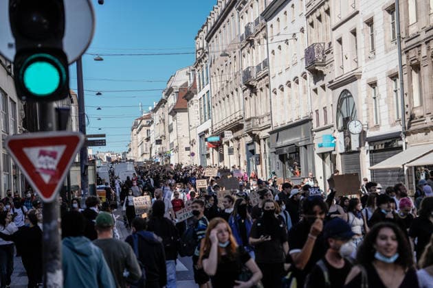 Protest against eduction conditions in France NANCY, FRANCE - OCTOBER 6: Students gather to stage a demonstration against police repression in Nancy, France on October 6, 2026. Demonstration is organized by student movement organizations, along with left-wing and far-left political groups, calling for a second round of mobilization. Student protests continued across France on Monday, with classes fully or partially suspended at between 400 and 500 high schools amid demonstrations over education conditions and a rise in related incidents, according to broadcaster BFMTV. Muhammed Said Tako Anadolu Nancy France. Editorial use only. Please get in touch for any other usage. Copyright: x2026xAnadoluxMuhammedxSaidxTakox