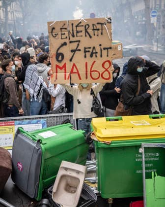 Students Demonstration outside Science Po Paris Students on Boulevard Saint Germain during a demonstration outside Science Po in Paris, France on October 7 2026 in support of high school students. Photo by Eliot Blondet ABACAPRESS.COM Paris France Copyright: xBlondetxEliot ABACAx