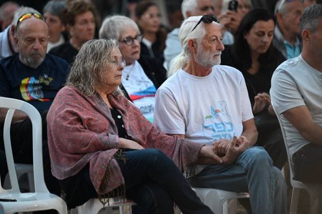 October 7, 2026, Kfar Aza, Israel: KFAR AZA, ISRAEL, OCTOBER 7, 2026: Residents and families gather for a memorial ceremony at Kibbutz Kfar Aza at 6:29 a.m., marking three years since the Hamas-led attack on southern Israel on October 7, 2023. Kfar Aza, a community near the Gaza border, was among the Israeli communities hardest hit during the assault. The ceremony began at the time the attack started three years earlier as communities across southern Israel held commemorations for the victims. Photo JNA Press. Kfar Aza Israel - ZUMAq101 20261007_zna_q101_026 Copyright: xPaulinaxPatimerx