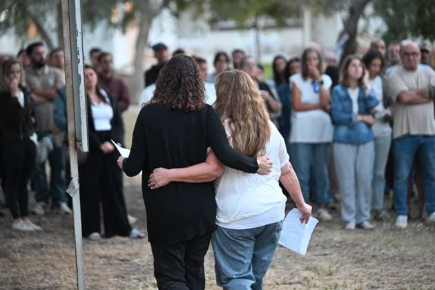 October 7, 2026, Kfar Aza, Israel: KFAR AZA, ISRAEL, OCTOBER 7, 2026: Residents and families gather for a memorial ceremony at Kibbutz Kfar Aza at 6:29 a.m., marking three years since the Hamas-led attack on southern Israel on October 7, 2023. Kfar Aza, a community near the Gaza border, was among the Israeli communities hardest hit during the assault. The ceremony began at the time the attack started three years earlier as communities across southern Israel held commemorations for the victims. Photo JNA Press. Kfar Aza Israel - ZUMAq101 20261007_zna_q101_040 Copyright: xPaulinaxPatimerx