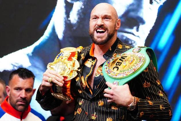 Bilder des Jahres 2022, Sport 04 April Sport Themen der Woche KW16 Sport Bilder des Tages Mandatory Credit: Photo by Javier Garcia Shutterstock (12901495k) Tyson Fury during his pre-fight press conference, PK, Pressekonferenz Tyson Fury v Dillian Whyte, WBC Heavyweight Championship, Press Conference, Boxing, Wembley Stadium, London, UK - 20 Apr 2022 Tyson Fury v Dillian Whyte, WBC Heavyweight Championship, Press Conference, Boxing, Wembley Stadium, London, UK - 20 Apr 2022 Copyright: xJavierxGarcia Shutterstockx 12901495k