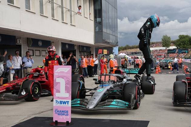 63 George Russell (GBR, Mercedes-AMG Petronas F1 Team), F1 Grand Prix of Hungary at Hungaroring on July 30, 2022 in Budapest, Hungary. (Photo by HOCH ZWEI Italy Photo Press) (Verwendung nur in Deutschland - GERMANY ONLY) *** 63 George Russell GBR, Mercedes AMG Petronas F1 Team , F1 Grand Prix of Hungary at Hungaroring on July 30, 2022 in Budapest, Hungary Photo by HOCH ZWEI Italy Photo Press Use only in Germany GERMANY ONLY