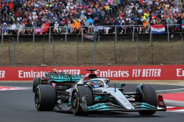 63 George Russell (GBR, Mercedes-AMG Petronas F1 Team), F1 Grand Prix of Hungary at Hungaroring on July 31, 2022 in Budapest, Hungary. (Photo by HOCH ZWEI Italy Photo Press) (Verwendung nur in Deutschland - GERMANY ONLY) *** 63 George Russell GBR, Mercedes AMG Petronas F1 Team , F1 Grand Prix of Hungary at Hungaroring on July 31, 2022 in Budapest, Hungary Photo by HOCH ZWEI Italy Photo Press Use only in Germany GERMANY ONLY