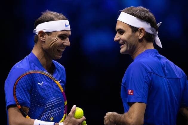 Mandatory Credit: Photo by Ella Ling Shutterstock (13413997ds) Roger Federer and Rafael Nadal of Team Europe in their Men s Doubles match, the final match of Federer s career Laver Cup, Tennis Tournament, Day One, 02 Arena, London, UK - 23 Sep 2022 Laver Cup, Tennis Tournament, Day One, 02 Arena, London, UK - 23 Sep 2022 Copyright: xEllaxLing Shutterstockx 13413997ds
