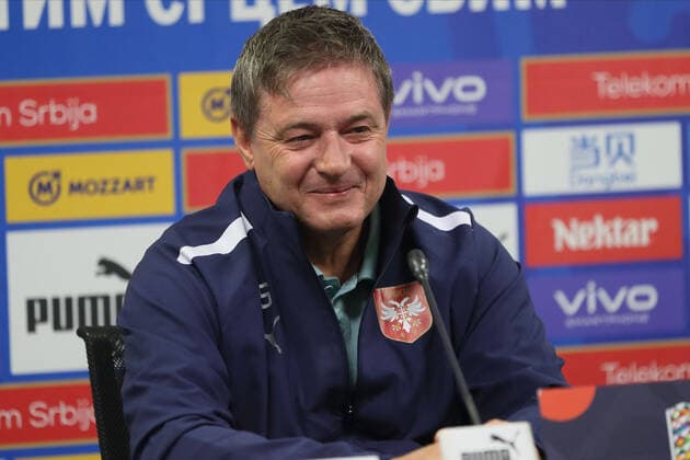SERBIA press conference, PK, Pressekonferenz DRAGAN STOJKOVIC PIKSI selektor i trener fudbalera reprezentacije Srbije pres konferencija u sportskom centru FSS, Stara Pazova 23.09.2022. godine Foto: Fudbal, Srbija, Pres konferencijaSERBIA FOOTBALL Stara Pazova Sports center Stara Pazova Serbia Copyright: xMarkoxMetlas xMNxPressx