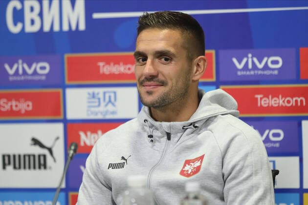 SERBIA press conference, PK, Pressekonferenz DUSAN TADIC fudbaler reprezentacije Srbije pres konferencija u sportskom centru FSS, Stara Pazova 23.09.2022. godine Foto: Fudbal, Srbija, Pres konferencijaSERBIA FOOTBALL Stara Pazova Sports center Stara Pazova Serbia Copyright: xMarkoxMetlas xMNxPressx
