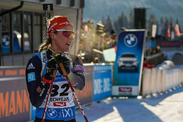 Denise Herrmann Wick Germany at finish line, DSV squad of women WSC Erzgebirge Oberwiesenthal , 32 sprint of women, AUT, BMW IBU World Cup Biathlon, Hochfilzen season 2022 2023, 08 122022 sprint of women, AUT, BMW IBU World Cup Biathlon, Hochfilzen season 2022 2023, 08 12 2022 Hochfilzen Copyright: xEibner-Pressefoto JohannxMedveyx EP_JMY