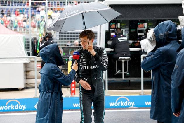 RUSSELL George (gbr), Mercedes AMG F1 Team W14, portrait during the 2023 Formula 1 Rolex Grosser Preis von Osterreich, 2023 Austrian Grand Prix, 9th round of the 2023 Formula One World Championship, WM, Weltmeisterschaft from June 30 to July 2, 2023 on the Red Bull Ring, in Spielberg, Austria Copyright: xDppi DPPI IPAxSportx xipa-agencyx xIPAxSportx 0 IPA_IPA38992363