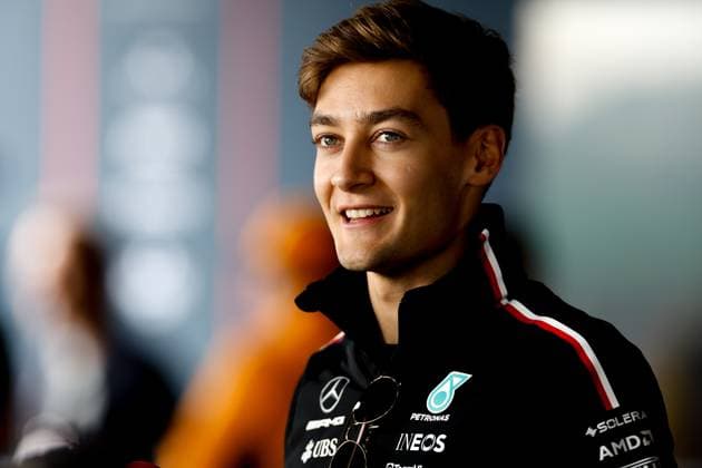 RUSSELL George (gbr), Mercedes AMG F1 Team W14, portrait during the 2023 Formula 1 Aramco British Grand Prix, 10th round of the 2023 Formula One World Championship, WM, Weltmeisterschaft from July 7 to 9, 2023 on the Silverstone Circuit, in Silverstone, United Kingdom Copyright: xDppi DPPI IPAxSportx xipa-agencyx xIPAxSportx 0 IPA_IPA39085607