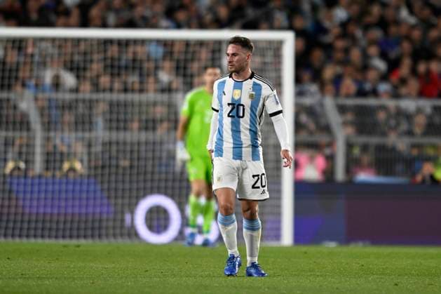 BUENOS AIRES, ARGENTINA - OCTOBER 12: Alexis Mac Allister of Argentina during the FIFA World Cup, WM, Weltmeisterschaft, Fussball 2026 Qualifier match between Argentina and Paraguay at Estadio Mas Monumental Antonio Vespucio Liberti on October 12, 2023 in Buenos Aires, Arg Argentina v Paraguay : FIFA World Cup 2026 Qualifier match Copyright: xDiegoxHalisz SFSIx