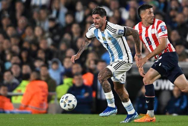 BUENOS AIRES, ARGENTINA - OCTOBER 12: Rodrigo De Paul of Argentina during the FIFA World Cup, WM, Weltmeisterschaft, Fussball 2026 Qualifier match between Argentina and Paraguay at Estadio Mas Monumental Antonio Vespucio Liberti on October 12, 2023 in Buenos Aires, Arg Argentina v Paraguay : FIFA World Cup 2026 Qualifier match Copyright: xDiegoxHalisz SFSIx
