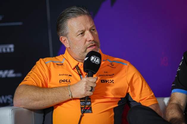 BROWN Zak usa , CEO of McLaren Racing, portrait, press conference during the Formula 1 Aramco pre season testing 2024 of the 2024 FIA Formula One World Championship from February 21 to 23, 2024 on the Bahrain International Circuit, in Sakhir, Bahrain Photo Eric Alonso DPPI F1 Pre season Testing in Bahrain at Bahrain International Circuit on February 22, 2024 in Sakhir, Bahrain Photo by HOCH ZWEI Sakhir Sakhir Bahrain Bahrain