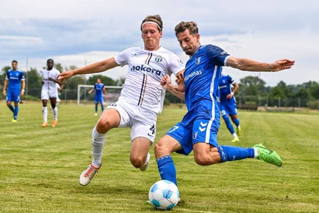 GER, FSP, FC Zürich vs 1 FC Magdeburg 12 07 2024, Stadium, Benningen Allgäu, GER, FSP, FC Zürich vs 1 FC Magdeburg, in the picture Silvan Wallner Zuerich, 4 , Alexander Nollenberger Magdeburg, 17 nordphotoxGmbHx xHafner nph00200