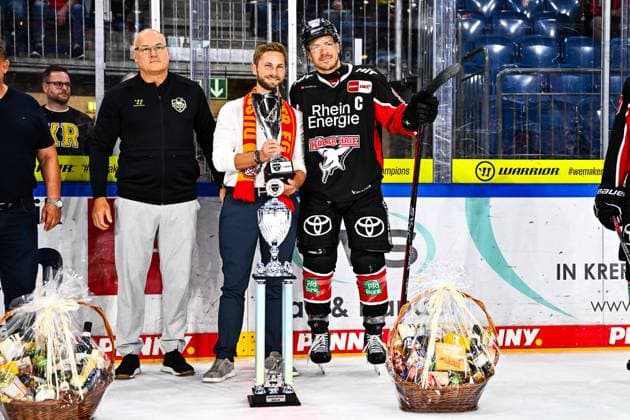 Moritz Müller Koelner Haie, 91 , GER, Iserlohn Roosters vs Koelner Haie, ice hockey, TIMOCOM NRW Cup, final, 2023 2024 season, 01 09 2024, GER, Iserlohn Roosters vs Koelner Haie, ice hockey, TIMOCOM NRW Cup, final, 2024 2025 season, 01 09 2024 Krefeld Copyright: xJonasxBrockmann Eibner-Pressefotx EP_JBN