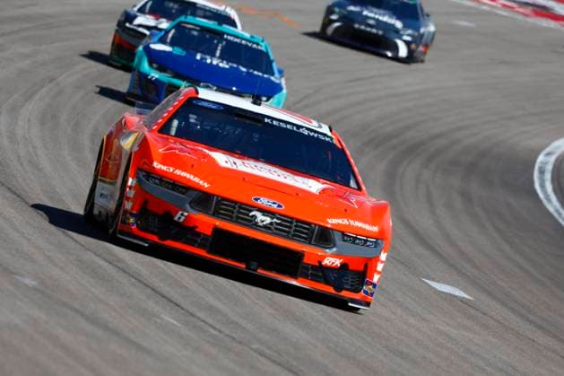 LAS VEGAS, NV - OCTOBER 20: Brad Keselowski ( 6 RFK Racing King s Hawaiian Ford) during the South Point 400 NASCAR, Motorsport, USA Cup Series playoff race on October, 20, 2024, at Las Vegas Motor Speedway in Las Vegas, NV. (Photo by Jeff Speer LVMS Icon Sportswire) AUTO: OCT 20 NASCAR Cup Series South Point 400 EDITORIAL USE ONLY Icon241020360
