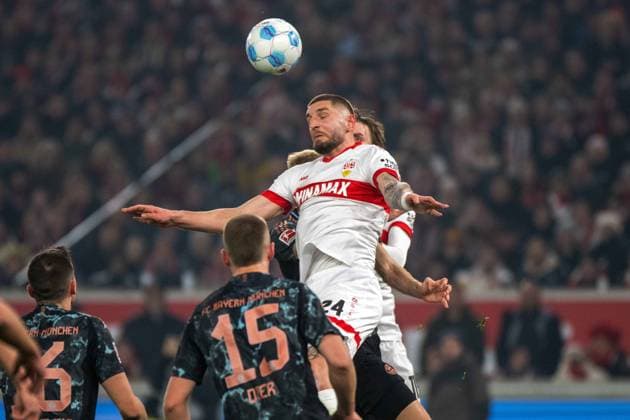 Julian Gaston Chabot VfB Stuttgart xettx, Germany, Stuttgart, 28 02 2025, Football, Bundesliga VfB Stuttgart vs FC Bayern Muenchen, Season 2024 2025, 24 Matchday, MHP Arena Foto A2 Bildagentur Peter Hartenfelser DFL DFB REGULATIONS PROHIBIT ANY USE OF PHOTOGRAPHS AS IMAGE SEQUENCES AND OR QUASI VIDEO