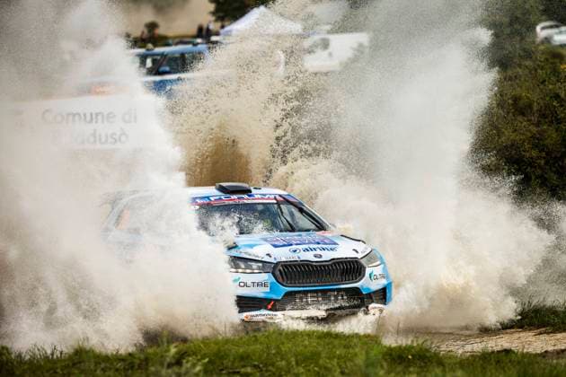 AUTO - WRC, Motorsport Rallye, WM - RALLY ITALIA SARDEGNA 2025 29 Nikolay GRYAZIN, Konstantin ALEKSANDROV, Skoda Fabia RS Rally2, action during the 2025 Rally Italia Sardegna, 6th round of the 2025 WRC World Rally Car Championship, from June 5 to 8, 2025 at Olbia, Italy - OlbiaItaly Copyright: xNikosxKatikisx