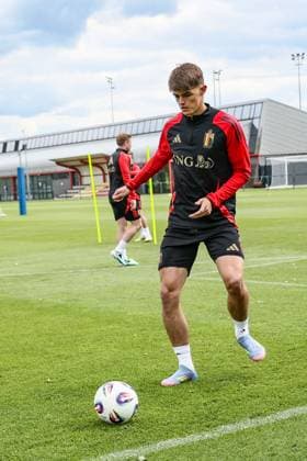Belgium s Charles De Keteleare pictured during a training session of the Red Devils, the Belgian national soccer team, at the Proximus Basecamp in Tubize, Sunday 08 June 2025. The team is preparing for the World Cup 2026 qualifier against Wales (09 06). BRUNOxFAHY x126456823x