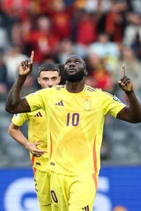 Belgium s Romelu Lukaku celebrates after scoring during a soccer game between Belgian national team, Nationalteam Red Devils and Wales, Monday 09 June 2025 in Bussels, the second (out of 8) qualification games for the World Cup 2026. BRUNOxFAHY x126546158x