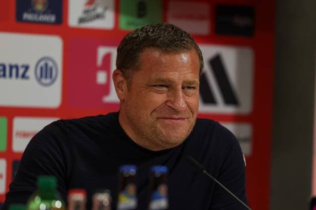 Max Eberl FC Bayern Muenchen, Chief Sports Officer , GER, Presentation Luis Diaz, FC Bayern Muenchen, Football, Press conference, Season 2025 2026, 31 07 2025, GER, Presentation Luis Diaz, FC Bayern Muenchen, Football, Press conference, Season 2025 2026, 31 07 2025 Muenchen Copyright: xEibner-Pressefoto JennixMaulx EP_JML