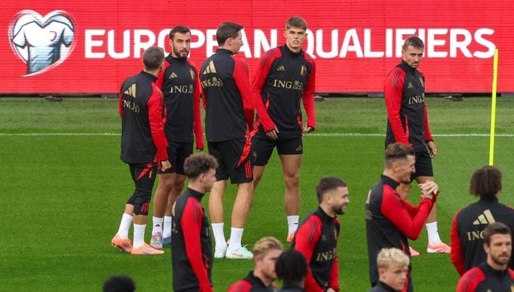 Belgium s Charles De Keteleare pictured during a press moment of the Red Devils, the Belgian national soccer team, at the Proximus Basecamp in Tubize, Thursday 09 October 2025. The team is preparing for the World Cup 2026 qualifiers against North Macedonia (10 10) and Wales (13 10). VIRGINIExLEFOUR x136414848x