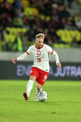 KATOWICE 10.10.2025 MECZ ELIMINACJE MLODZIEZOWYCH MISTRZOSTW EUROPY U21, U 21 GRUPA E: POLSKA - CZARNOGORA 2:0 --- UEFA EUROPEAN UNDER-21 CHAMPIONSHIP 2027 QUALIFYING ROUND FOOTBALL GROUP E MATCH: POLAND - MONTENEGRO 2:0 KACPER DUDA FOT. PIOTR KUCZA FOTOPYK NEWSPIX.PL --- newspix.pl POLAND OUT!
