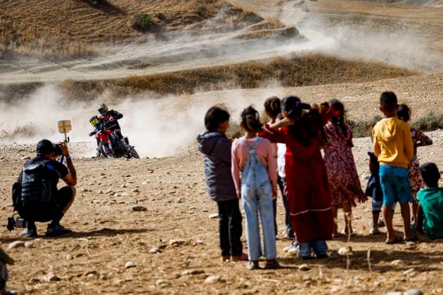 W2RC - RALLYE DU MAROC 2025 42 VAN BEVEREN Adrien (FRA), Monster Energy Honda HRC, Honda CRF 450, FIM W2RC, RallyGP, action during the Prologue of the Rallye du Maroc 2025, 5th round of the 2025 WR2C on October 12, 2025 in Fes, Morocco - FesMorocco Copyright: xJULIENxDELFOSSEx