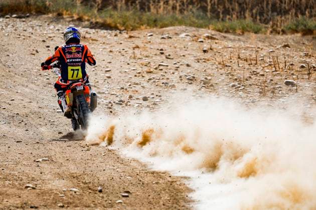 W2RC - RALLYE DU MAROC 2025 77 BENAVIDES Luciano (ARG), Red Bull KTM Factory Racing, KTM 450 Rally Factory, FIM W2RC, RallyGP, action during the Prologue of the Rallye du Maroc 2025, 5th round of the 2025 WR2C on October 12, 2025 in Fes, Morocco - FesMorocco Copyright: xJULIENxDELFOSSEx