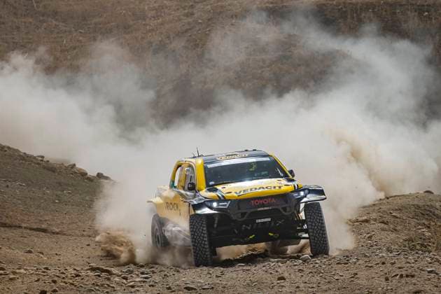 W2RC - RALLYE DU MAROC 2025 220 BAUMGART Marcos (BRA), CINCEA Kleber (BRA), SVR, Toyota Hilux IMT Evo, FIA, Ultimate T1+, action during the Prologue of the Rallye du Maroc 2025, 5th round of the 2025 WR2C on October 12, 2025 in Fes, Morocco - FesMorocco Copyright: xJULIENxDELFOSSEx