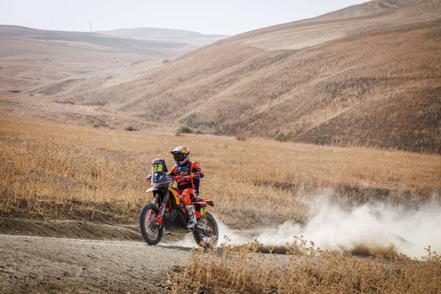 W2RC - RALLYE DU MAROC 2025 77 BENAVIDES Luciano (ARG), Red Bull KTM Factory Racing, KTM 450 Rally Factory, FIM W2RC, RallyGP, action, during the Prologue of the Rallye du Maroc 2025, 5th round of the 2025 WR2C on October 12, 2025 in Fes, Morocco - FesMorocco Copyright: xFREDERICxLExFLOCxHx