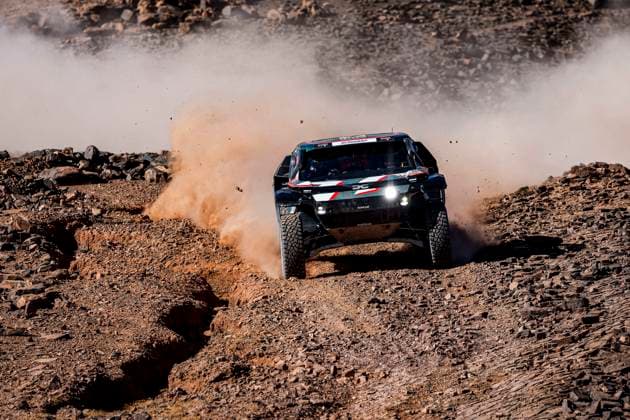 W2RC - RALLYE DU MAROC 2025 200 AL-ATTIYAH Nasser (QAT), LURQUIN Fabian (BEL), The Dacia Sandriders, Dacia Sandrider, FIA W2RC, Ultimate T1+, action during the Stage 3 of the Rallye du Maroc 2025, 5th round of the 2025 WR2C on October 15, 2025 around Erfoud, Morocco - ErfoudMorocco Copyright: xJULIENxDELFOSSEx