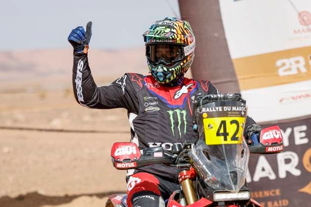 W2RC - RALLYE DU MAROC 2025 VAN BEVEREN Adrien (FRA), Monster Energy Honda HRC, Honda CRF 450, FIM W2RC, RallyGP, portrait during the Stage 5 of the Rallye du Maroc 2025, 5th round of the 2025 WR2C on October 17, 2025 around Erfoud, Morocco - ErfoudMorocco Copyright: xJULIENxDELFOSSEx