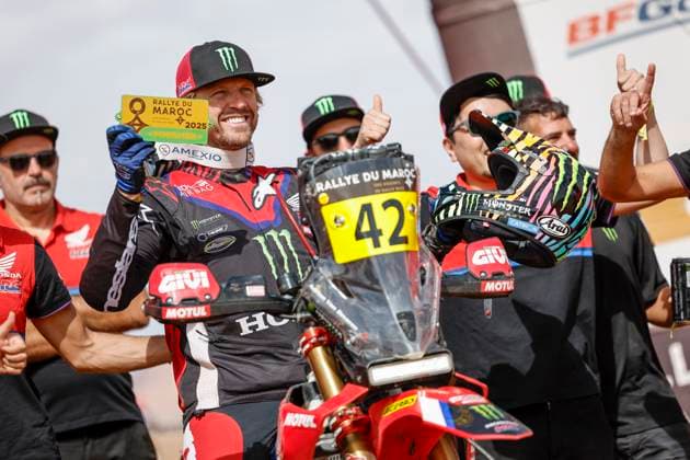 W2RC - RALLYE DU MAROC 2025 VAN BEVEREN Adrien (FRA), Monster Energy Honda HRC, Honda CRF 450, FIM W2RC, RallyGP, portrait during the Stage 5 of the Rallye du Maroc 2025, 5th round of the 2025 WR2C on October 17, 2025 around Erfoud, Morocco - ErfoudMorocco Copyright: xJULIENxDELFOSSEx