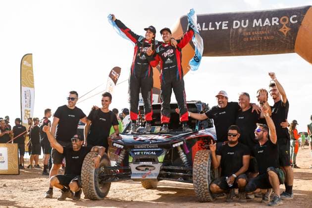 W2RC - RALLYE DU MAROC 2025 301 CAVIGLIASSO Nicolas (ARG), PERTEGARINI Valentina (ARG), Taurus T3Max, BBR Motorsport, FIA W2RC, Challenger T3.1, portrait during the Stage 5 of the Rallye du Maroc 2025, 5th round of the 2025 WR2C on October 17, 2025 around Erfoud, Morocco - ErfoudMorocco Copyright: xJULIENxDELFOSSEx