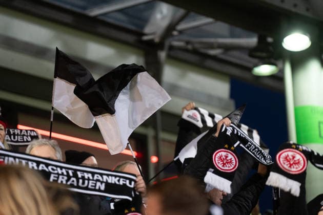 07 12 2025, xhfmx, Soccer Google Pixel Women Bundesliga, Eintracht Frankfurt FC Bayern Eintracht Fans DFL DFB REGULATIONS PROHIBIT ANY USE OF PHOTOGRAPHS as IMAGE SEQUENCES and or QUASI VIDEO Frankfurt am Main