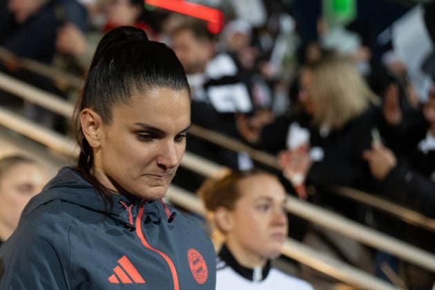 07 12 2025, xhfmx, Soccer Google Pixel Women Bundesliga, Eintracht Frankfurt FC Bayern Jovana Damnjanović FC Bayern München, 9 DFL DFB REGULATIONS PROHIBIT ANY USE OF PHOTOGRAPHS as IMAGE SEQUENCES and or QUASI VIDEO Frankfurt am Main